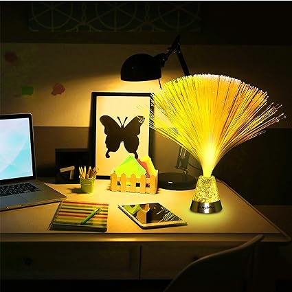 Multicolor LED Fiber Optic Lamp Light Interior Decoration Centerpiece Holiday Wedding Lamp LED Night Light Lamp